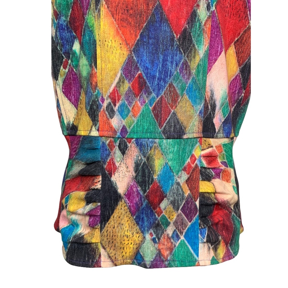 Canvasbacks Multicolor Diamond Block Blazer/Jacket - image 8